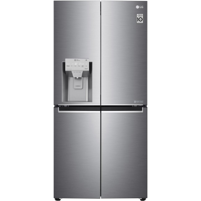 LG GML844PZKV Four Door American Style Fridge Freezer With Plumbed Ice & Water - Stainless Steel