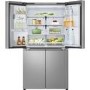LG NatureFRESH 637 Litre Four Door American Fridge Freezer - Prime Silver