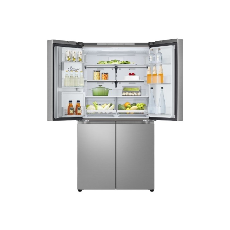 Refurbished LG NatureFRESH GML960PYFE Freestanding 637 Litre Frost Free American Fridge Freezer Prime Silver