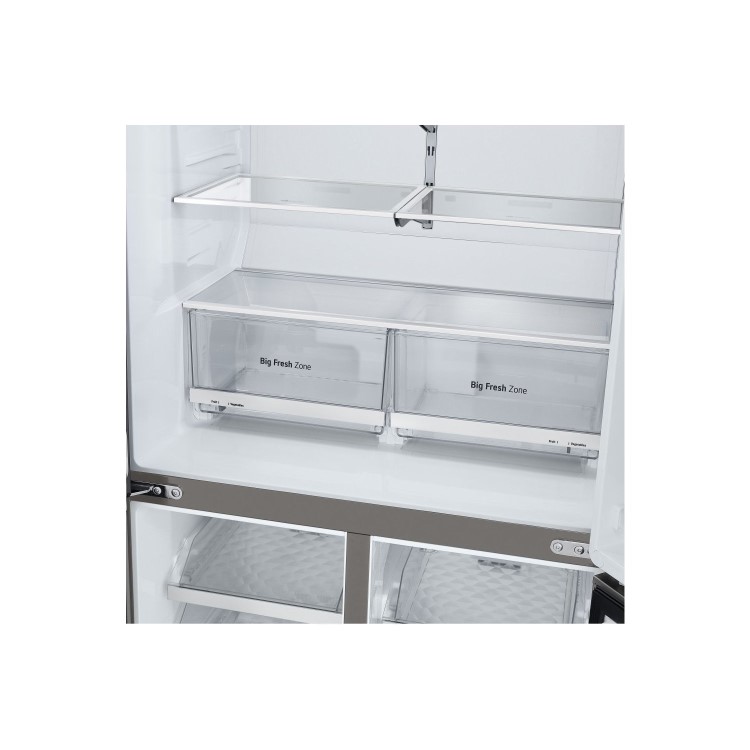 Refurbished LG NatureFRESH GML960PYFE Freestanding 637 Litre Frost Free American Fridge Freezer Prime Silver