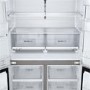 LG NatureFRESH 637 Litre Four Door American Fridge Freezer - Prime Silver