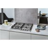 Whirlpool GMW6422IXL W Collection 60cm Four Burner Gas Hob With Cast Iron Pan Stands - Stainless Steel
