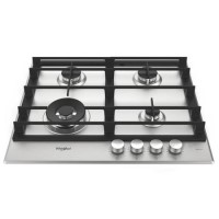 Whirlpool 60cm 4 Burner Gas Hob - Stainless Steel