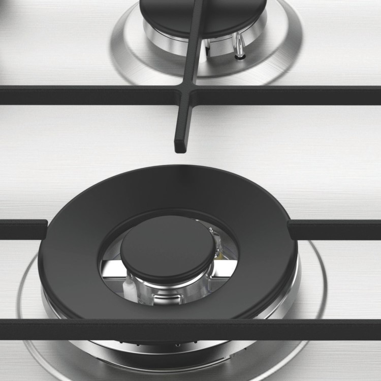 Whirlpool 60cm 4 Burner Gas Hob - Stainless Steel