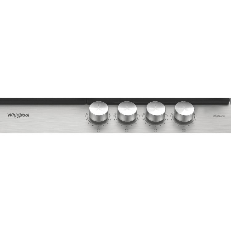 Whirlpool 60cm 4 Burner Gas Hob - Stainless Steel