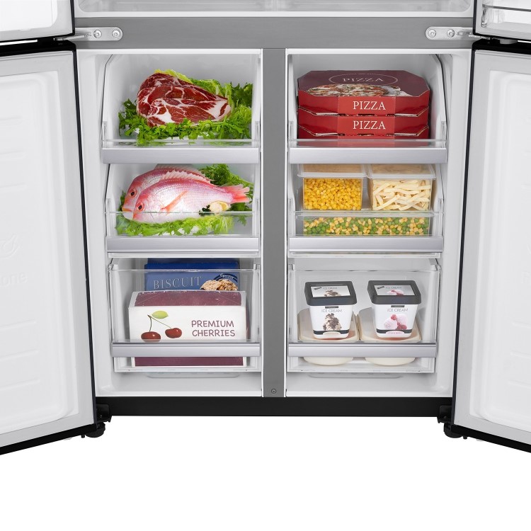 Refurbished LG GMX844MC6F 508 Litre American Fridge Freezer With InstaView Matte Black