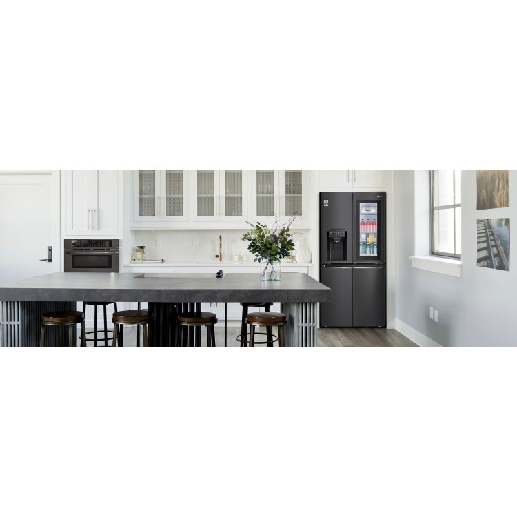 Refurbished LG GMX844MC6F 508 Litre American Fridge Freezer With InstaView Matte Black