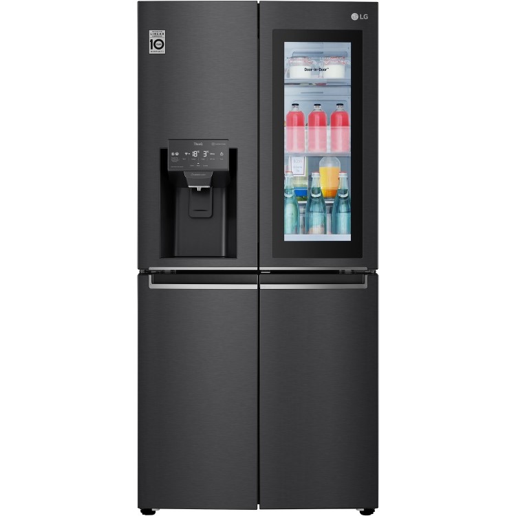 Refurbished LG GMX844MC6F 508 Litre American Fridge Freezer With InstaView Matte Black