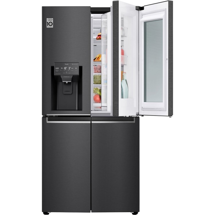 Refurbished LG GMX844MC6F 508 Litre American Fridge Freezer With InstaView Matte Black
