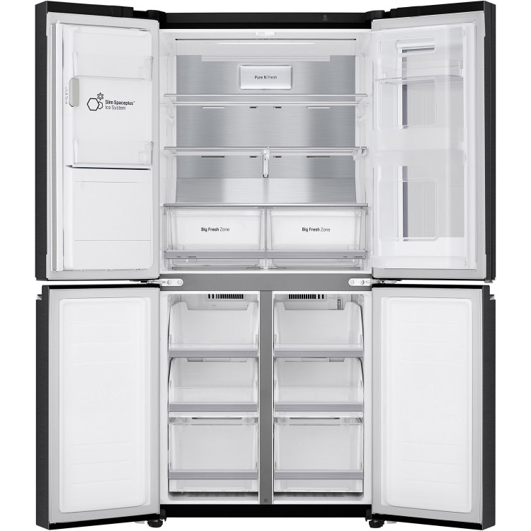 Refurbished LG GMX844MC6F 508 Litre American Fridge Freezer With InstaView Matte Black