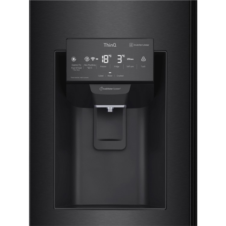 Refurbished LG GMX844MC6F 508 Litre American Fridge Freezer With InstaView Matte Black