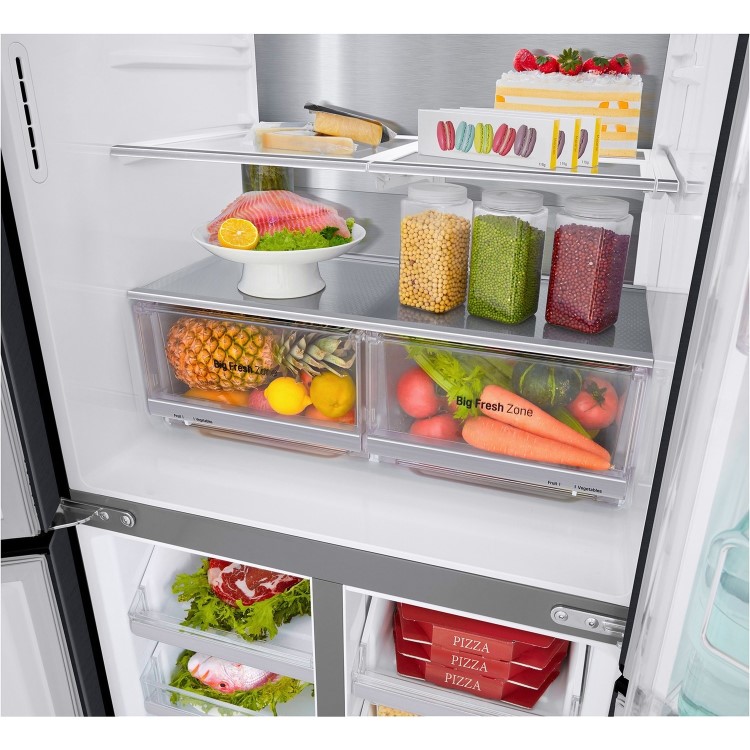 Refurbished LG GMX844MC6F 508 Litre American Fridge Freezer With InstaView Matte Black