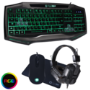 Game Max Raptor RGB Keyboard & Mouse Black Headset & Mouse Mat