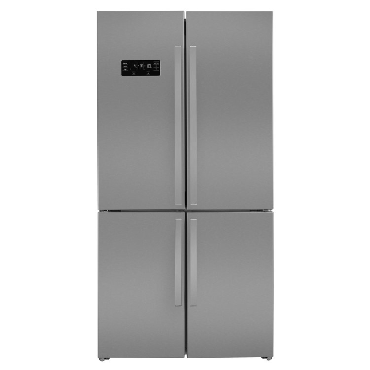 Beko GN1416221ZX Frost Free Four Door American-style Fridge Freezer - Stainless Steel