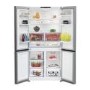 Refurbished Beko GN446224VPS Freestanding 572 Litre 70/30 Frost Free American Fridge Freezer Stainless Steel