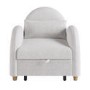 Beige Boucle Sofa Bed - Gene