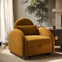 Caramel Velvet Armchair Bed - Gene Caramel Velvet Armchair Bed - Gene