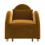 Caramel Velvet Armchair Bed - Gene