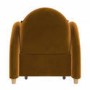 Caramel Velvet Armchair Bed - Gene