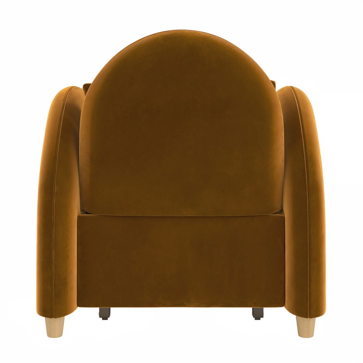 Caramel Velvet Armchair Bed - Gene