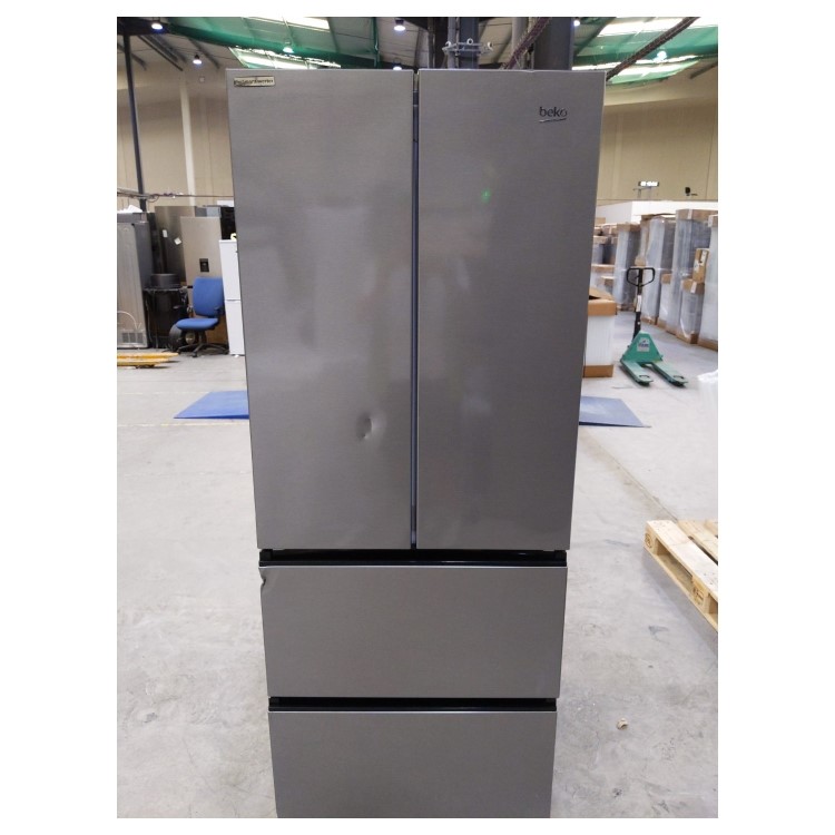 Refurbished Beko HarvestFresh GNE490IR3VPS Freestanding 468 Litre Frost Free American Fridge Freezer