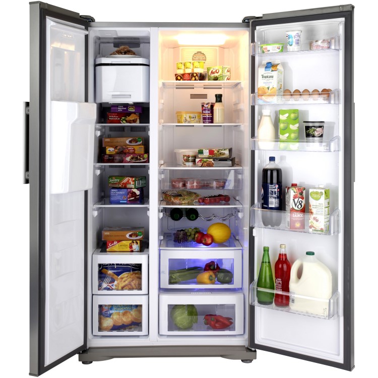 Beko Side By Side Fridge Freezer With Ice And Water Dispenser - Stainless Steel Doors