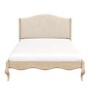 French Beige Linen King Size Bed Frame - Genevieve