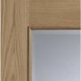 Internal Oak Half-Glazed Door with Clear Bevelled Glass - Unfinished - 2040 x 926 x 40mm - Andria - XL Joinery