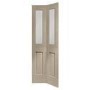 Internal Oak Glazed Victorian 4-Panel Bi-Fold Door with Clear Bevelled Glass - Unfinished - 1981 x 762 x 35mm - XL Joinery