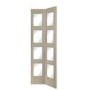 Internal Oak Shaker 4 Panel Bi-Fold Door with Clear Glass - Unfinished, 1981 x 686 x 35 mm