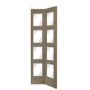 Internal Oak Shaker 4 Panel Bi-Fold Door with Clear Glass - Unfinished, 1981 x 686 x 35 mm