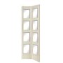 Internal Oak Shaker 4 Panel Bi-Fold Door with Clear Glass - Unfinished, 1981 x 686 x 35 mm