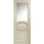 Internal Oak Calabria with Clear Bevelled Glass and Raised Mouldings - Unfinished, 2040 x 726 x 40 mm