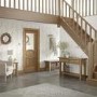 Internal Oak Calabria with Clear Bevelled Glass and Raised Mouldings - Unfinished, 2040 x 726 x 40 mm