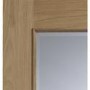 Internal Oak Calabria with Clear Bevelled Glass and Raised Mouldings - Unfinished, 2040 x 726 x 40 mm
