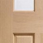 Internal Oak Malton Door with Clear Bevelled Glass - Unfinished, 1981 x 610 x 35 mm