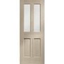 Internal Oak Malton Door with Clear Bevelled Glass - Unfinished, 1981 x 762 x 35 mm