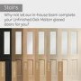 Internal Oak Malton Door with Clear Bevelled Glass - Unfinished, 2032 x 813 x 35 mm