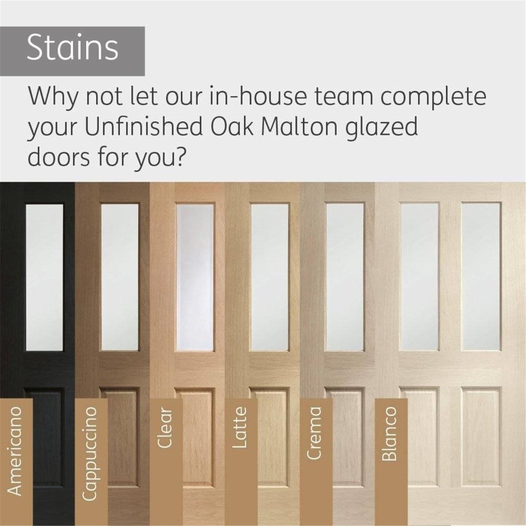 Internal Oak Glazed Victorian 4-Panel Door with Clear Bevelled Glass - Unfinished - 2040 x 826 x 40mm - Victoria - XL Joinery