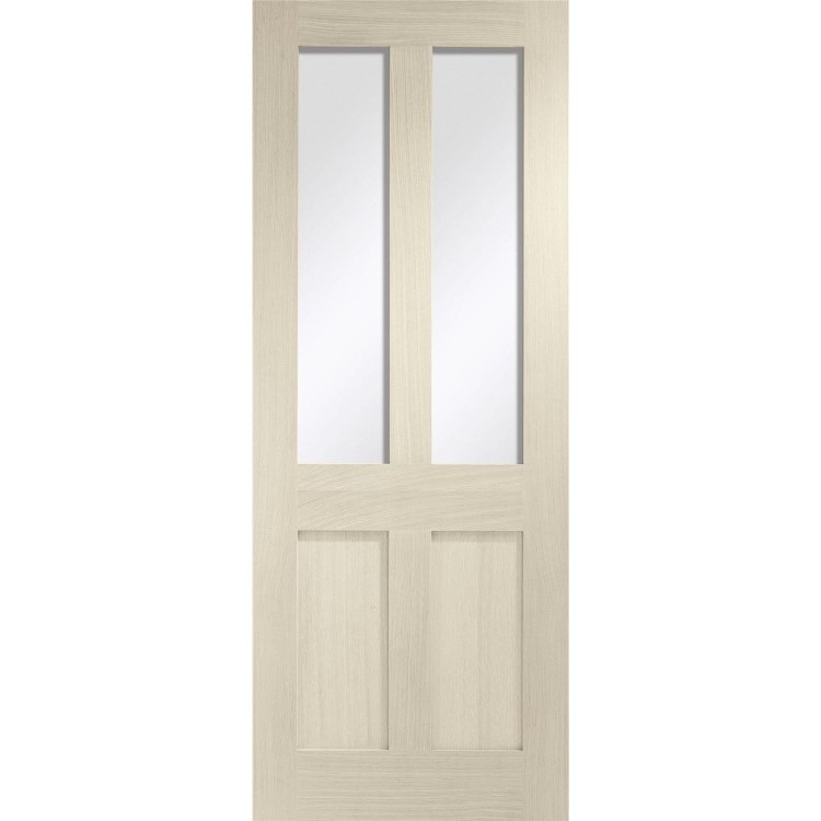 Malton Shaker Internal Oak Door with Clear Glass - Unfinished, 1981 x 838 x 35 mm