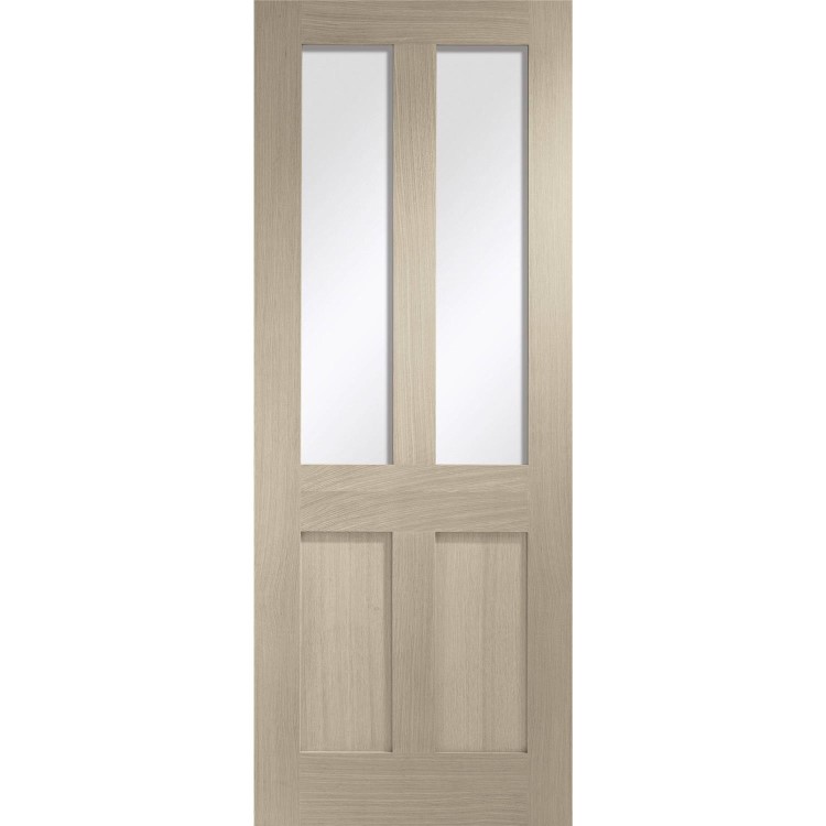 Malton Shaker Internal Oak Door with Clear Glass - Unfinished, 1981 x 838 x 35 mm