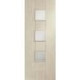 Internal Oak Messina with Obscure Glass - Unfinished, 2040 x 826 x 40 mm