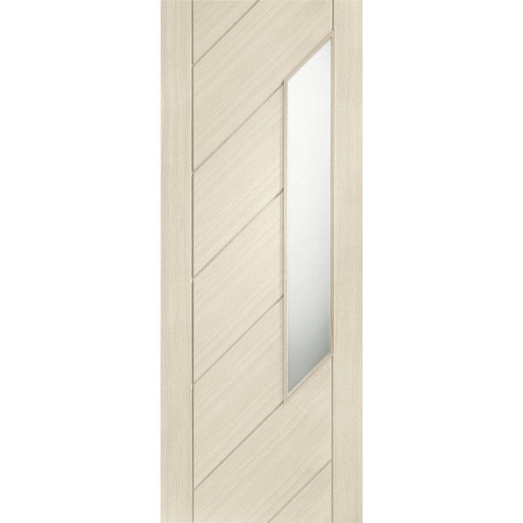 Internal Oak Monza with Obscure Glass - Unfinished, 2040 x 726 x 40 mm