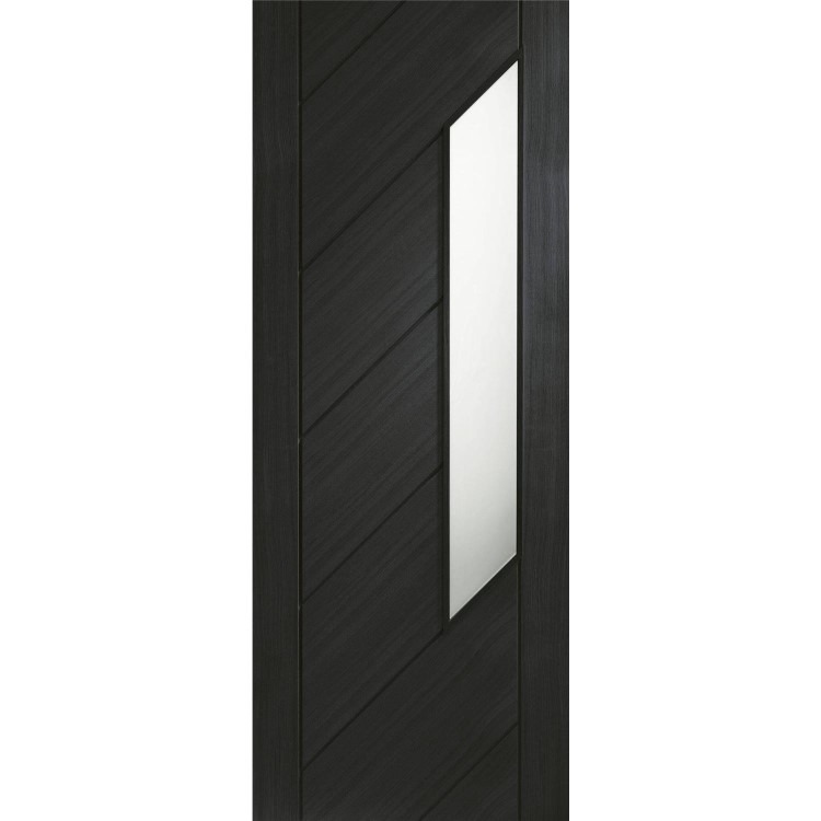 Internal Oak Monza with Obscure Glass - Unfinished, 2040 x 826 x 40 mm