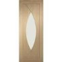 Internal Oak Glazed Door with Clear Glass - Unfinished - 2040 x 726 x 40mm - Pesaro - XL Joinery