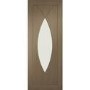 Internal Oak Glazed Door with Clear Glass - Unfinished - 2040 x 826 x 40mm - Pesaro - XL Joinery