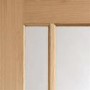 Internal Oak Worcester Pair with Clear Glass - Unfinished, 1981 x 1168 x 40 mm