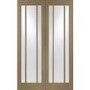 Internal Oak Glazed Rebated French Doors with Clear Glass - Unfinished - 1981 x 1372 x 40mm - Worcester - XL Joinery