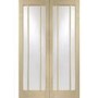 Internal Oak Glazed Rebated French Doors with Clear Glass - Unfinished - 1981 x 1372 x 40mm - Worcester - XL Joinery