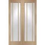 Internal Oak Glazed Rebated French Doors with Clear Glass - Unfinished - 1981 x 1372 x 40mm - Worcester - XL Joinery
